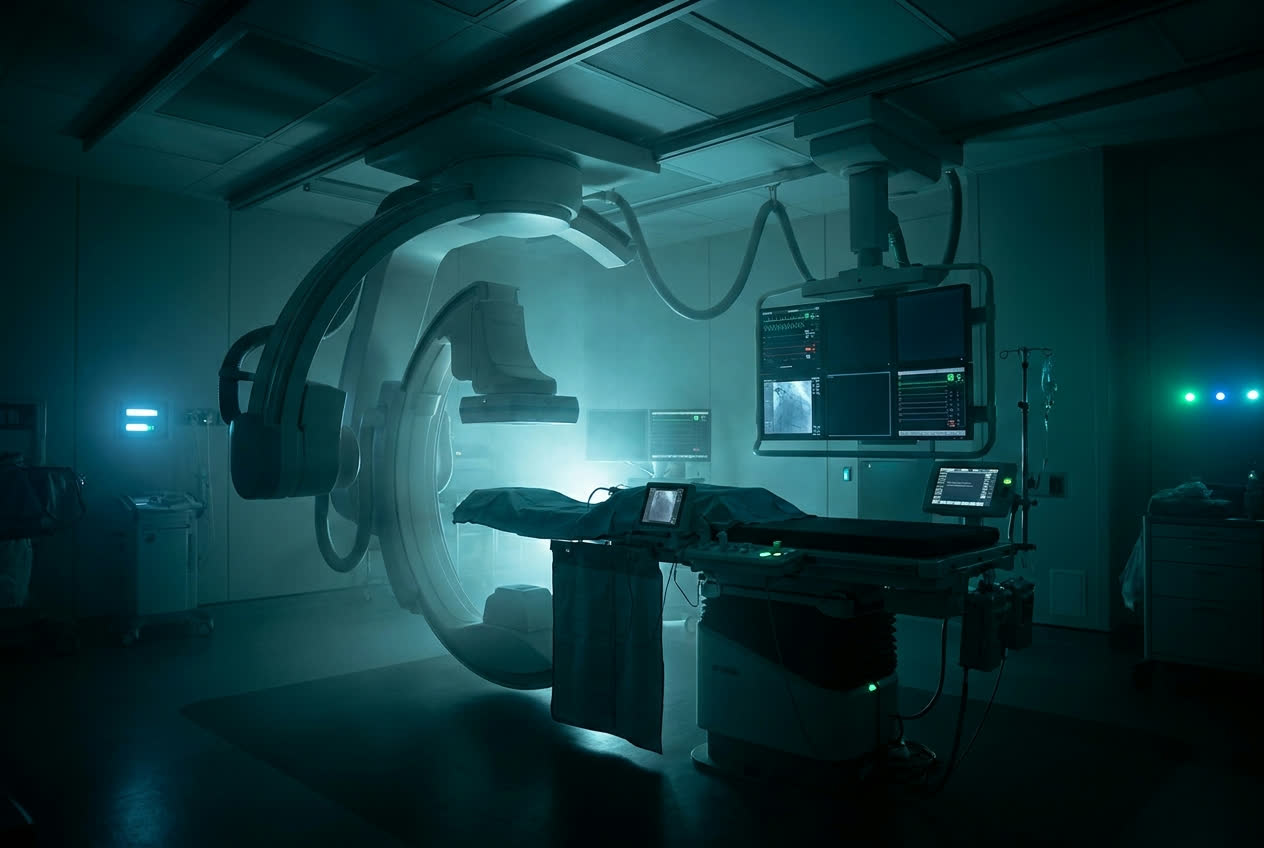 Cath & Angio Labs in a dark imaging suite