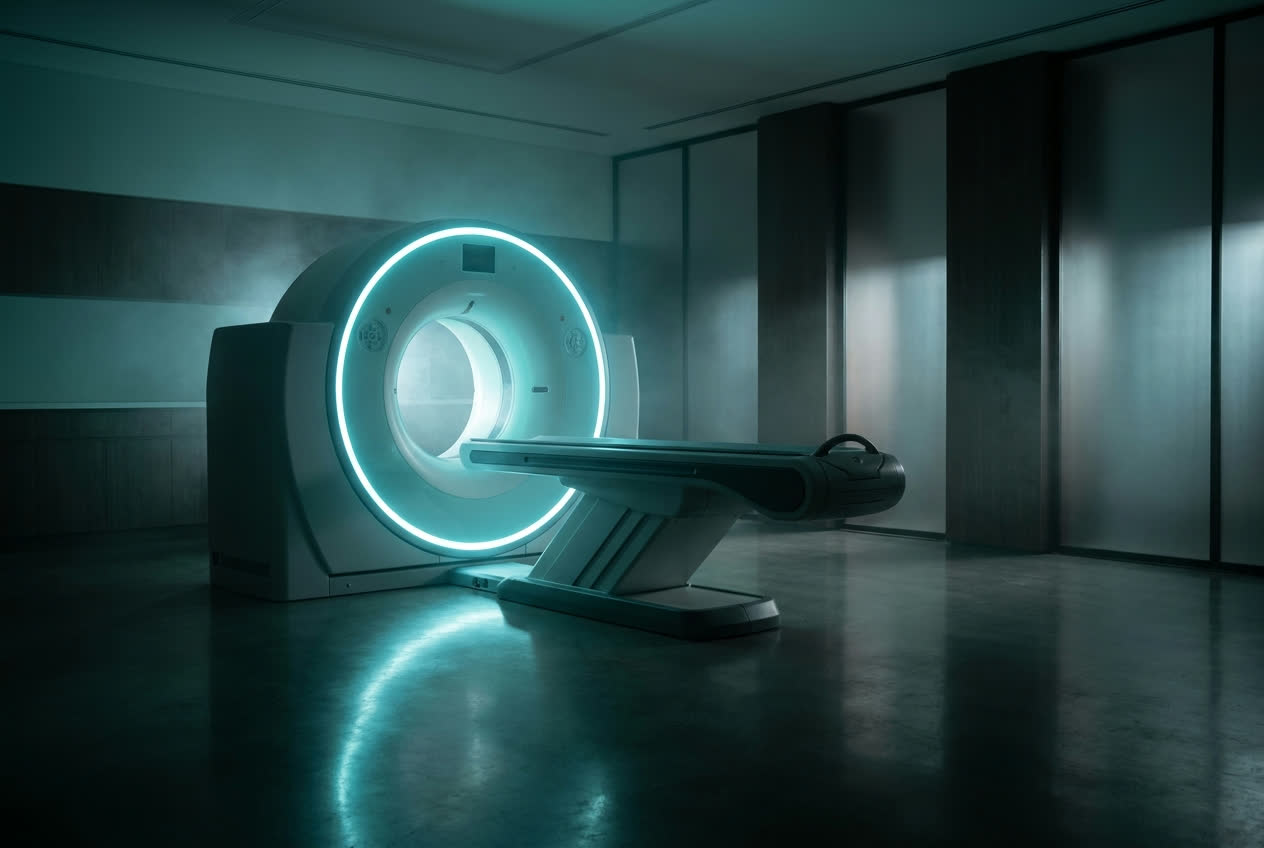 CT Scanners in a dark imaging suite