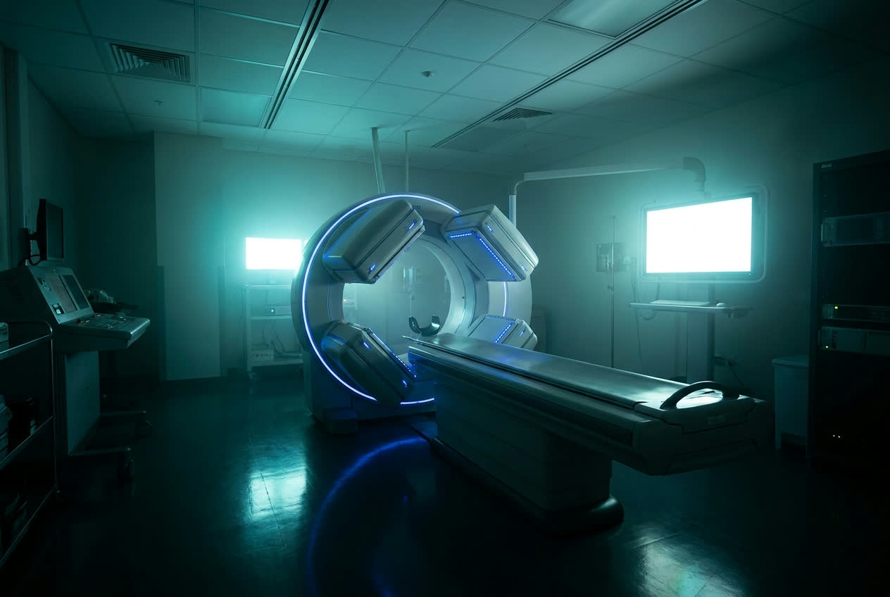 Nuclear Medicine in a dark imaging suite
